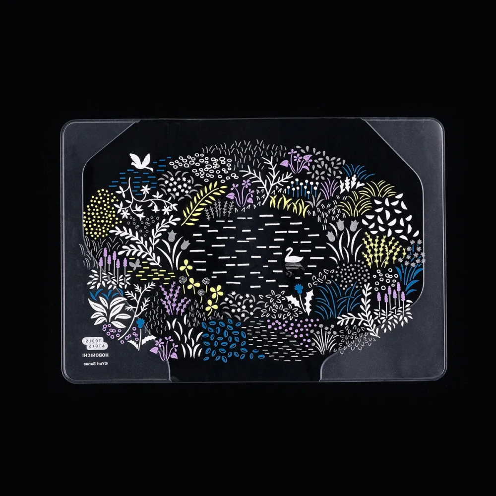 【預購】HOBO日手帳週邊 A6 Cover on Cover 早苗優里 森林中的湖泊 森之湖 圖案印花透明書套保護套-細節圖4