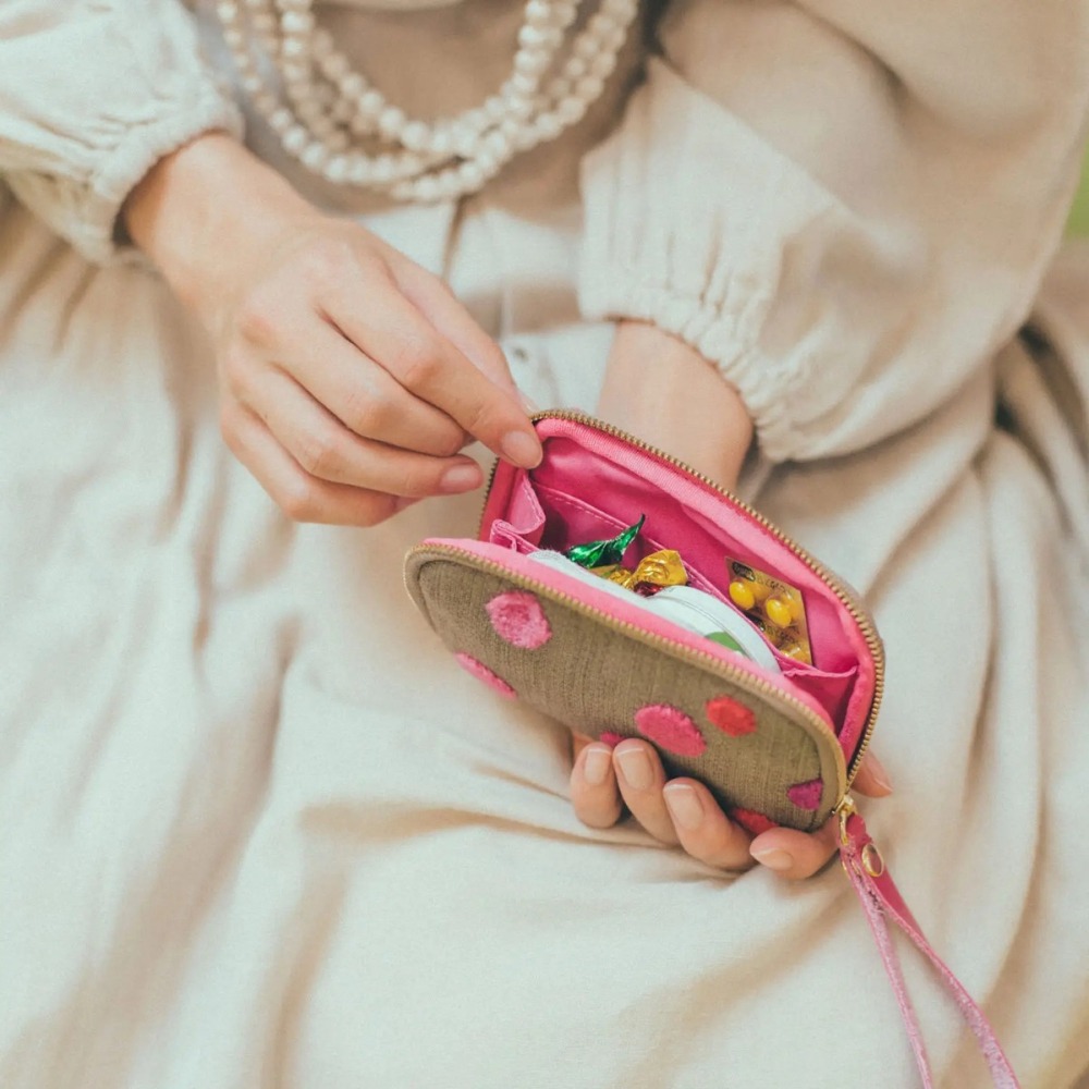 【預購】HOBO日收納包 (口袋版) 高野口パイル Pink Sparkle 零錢包鑰匙包 Koyaguchi Pile-細節圖4