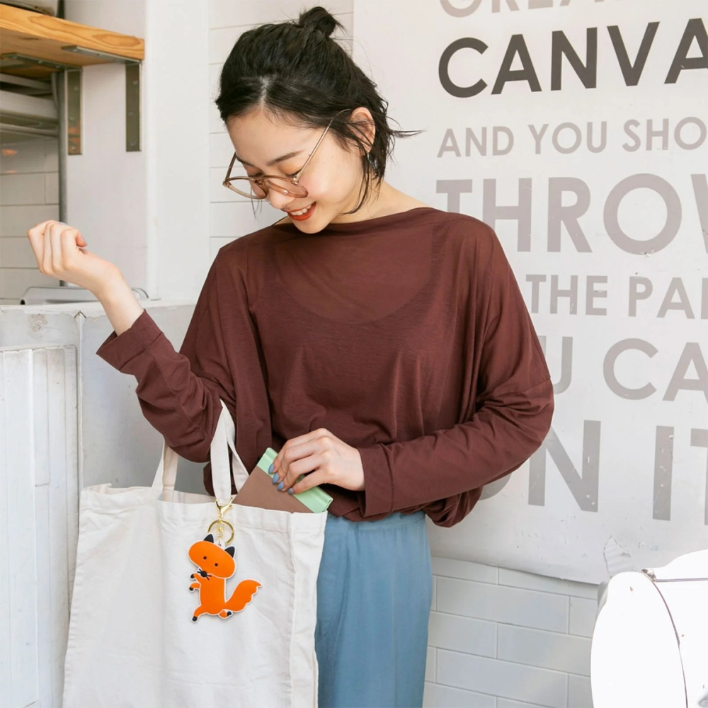 【現貨】HOBO日手帳週邊 跳舞的狐狸 鑰匙圈 包包掛飾 Dancing Kitsune 近藤亞希-細節圖3