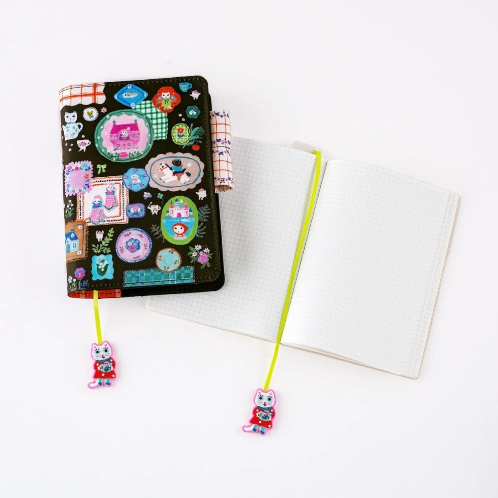 【預購】HOBO日手帳週邊 北岸由美 刺繡書籤 白貓 緞帶書籤  HOBONICHI-細節圖4