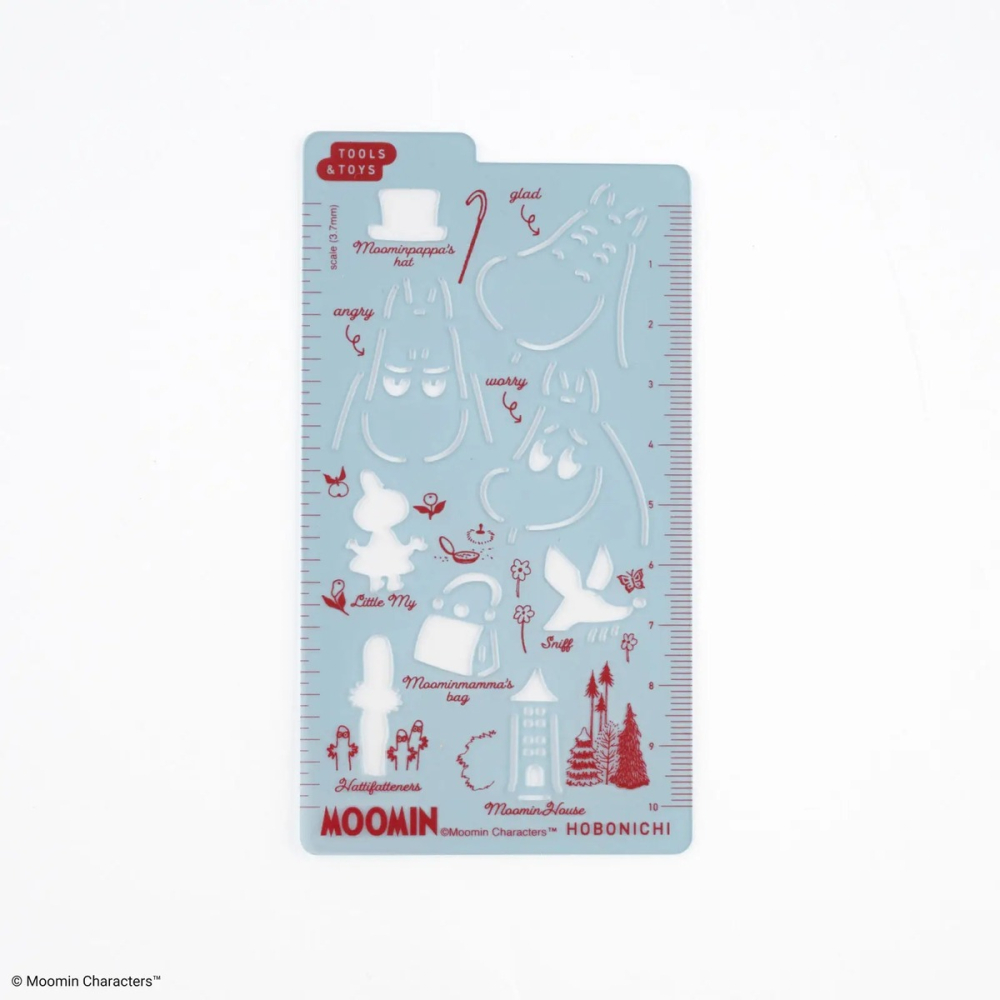【預購】HOBO日手帳 繪圖尺 MOOMIN 姆明 嚕嚕米 圖案尺 HOBO手帳週邊♟-細節圖2