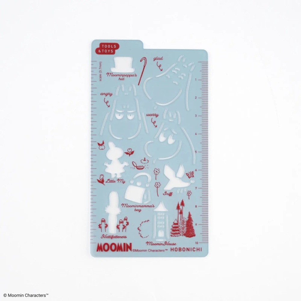 【預購】HOBO日手帳 繪圖尺 MOOMIN 姆明 嚕嚕米 圖案尺 HOBO手帳週邊♟-細節圖2