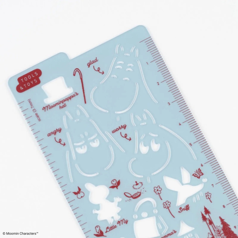 【預購】HOBO日手帳 繪圖尺 MOOMIN 姆明 嚕嚕米 圖案尺 HOBO手帳週邊♟-細節圖4