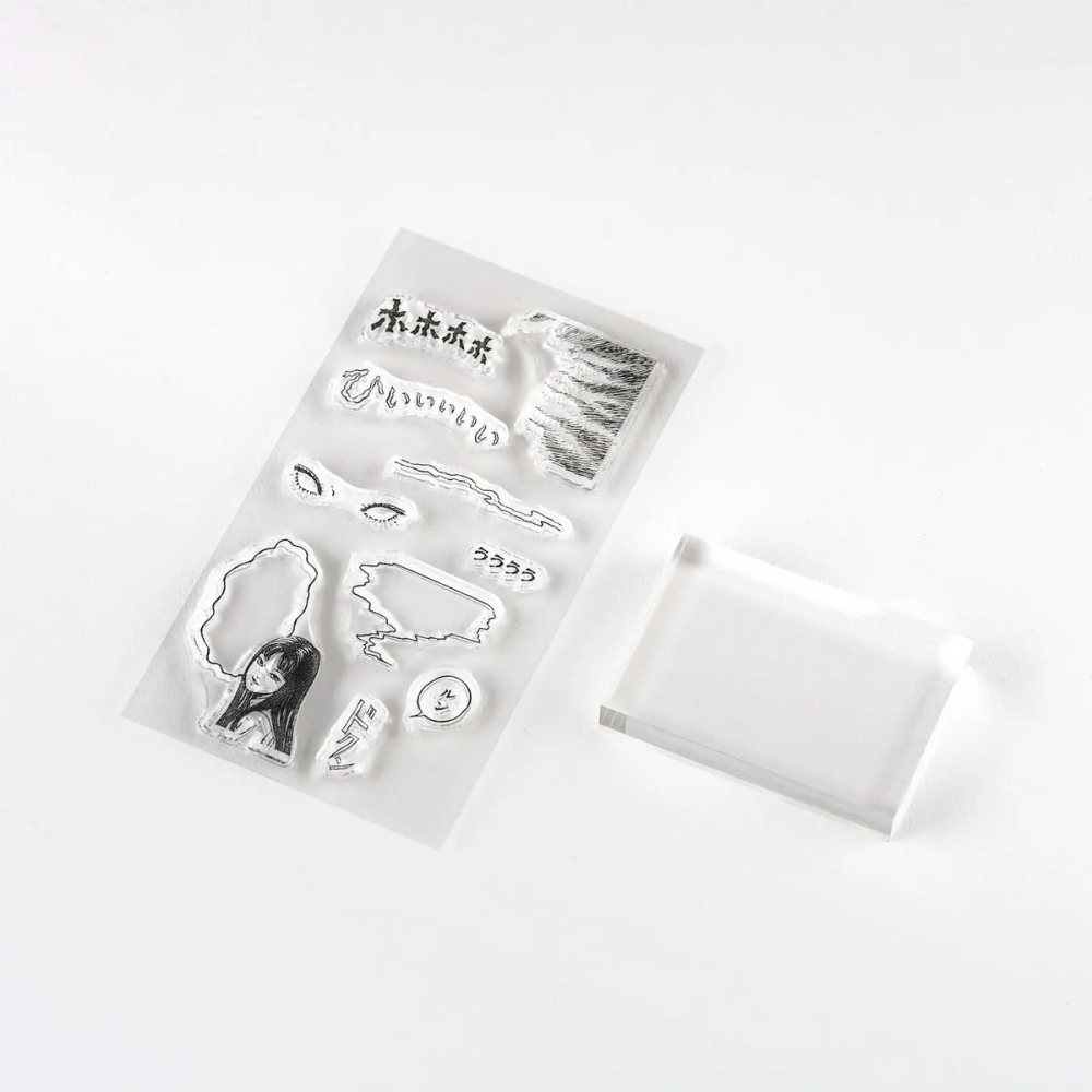 【現貨】HOBO日手帳 伊藤潤二 富江 水晶印章 HOBONICHI 對話框 恐怖漫畫集中線-細節圖2