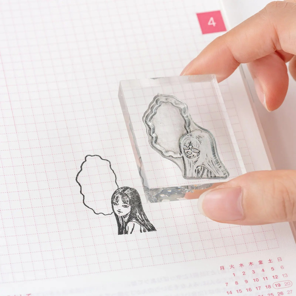 【現貨】HOBO日手帳 伊藤潤二 富江 水晶印章 HOBONICHI 對話框 恐怖漫畫集中線-細節圖4