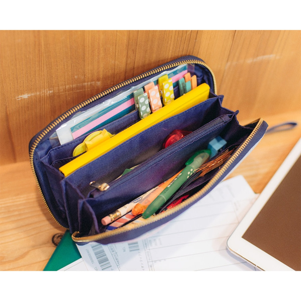 【預購】HOBO日隨身收納包 高野口パイル Pink Sparkle (姐姐版) 多隔間拉鍊包 抽屜包 姊姊包-細節圖8