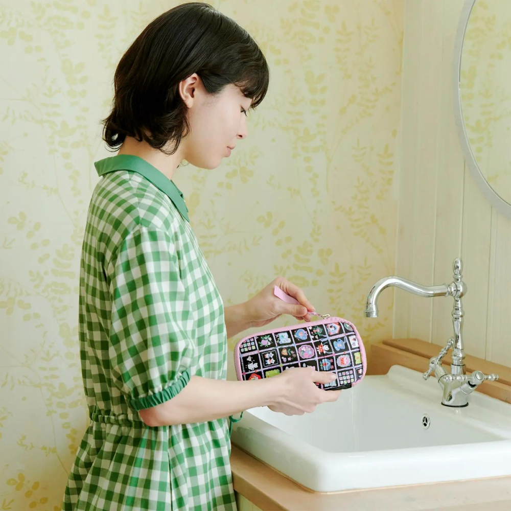 【現貨】HOBO日 收納包(小) 北岸由美  與咖啡相伴 多隔間拉鍊包 筆袋化妝包 隨身包 手帳週邊-細節圖4