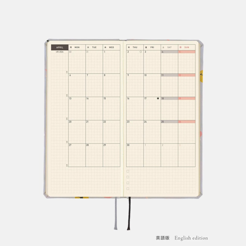 【預購】HOBO日2026年Weeks週手帳 西爾爾克的櫻花 海賊王航海王 日文/英文版 ONE PIECE 特典三色筆-細節圖10