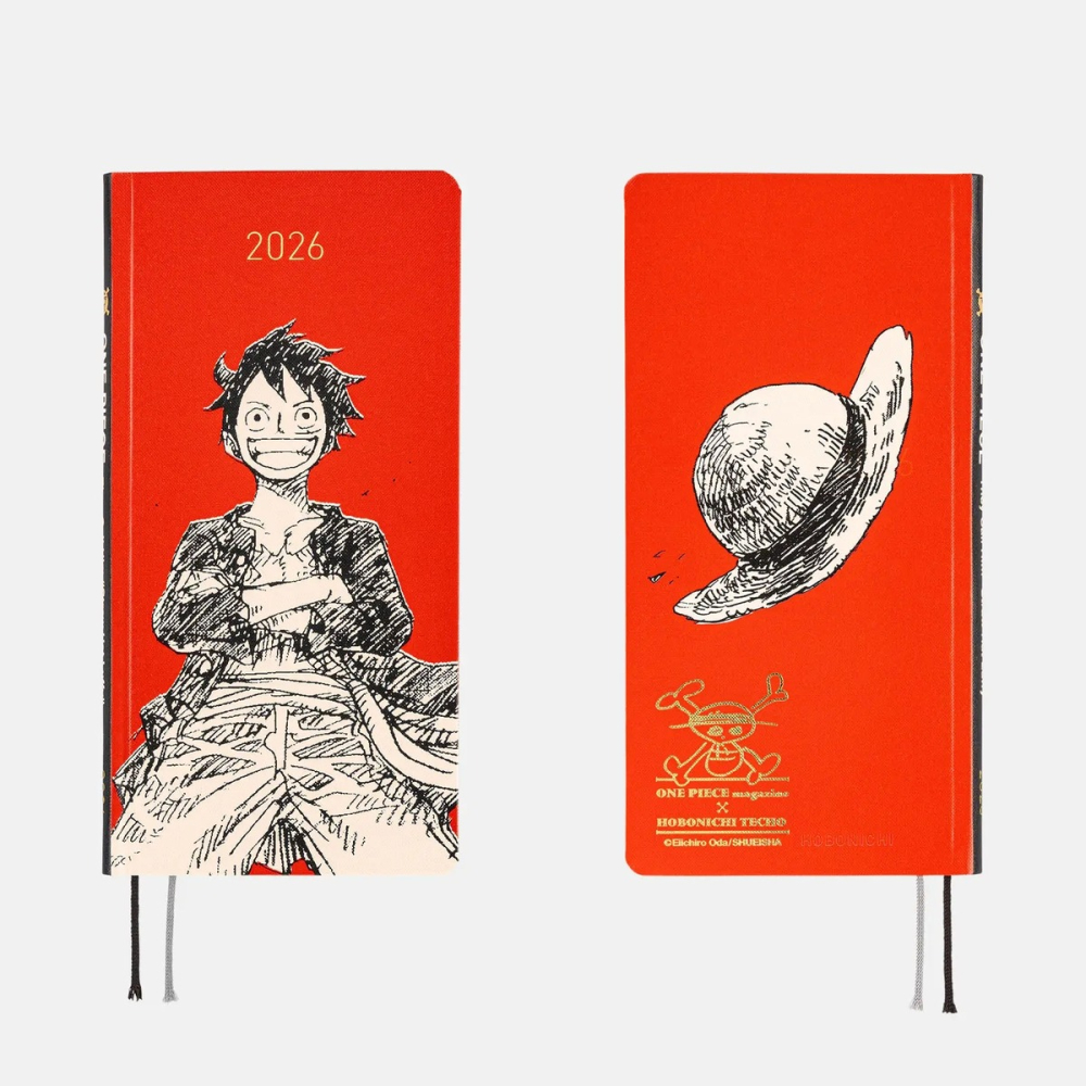 【預購】HOBO日2026年Weeks週手帳 草帽魯夫 RED 海賊王航海王 日文/英文版 ONE PIECE-細節圖4