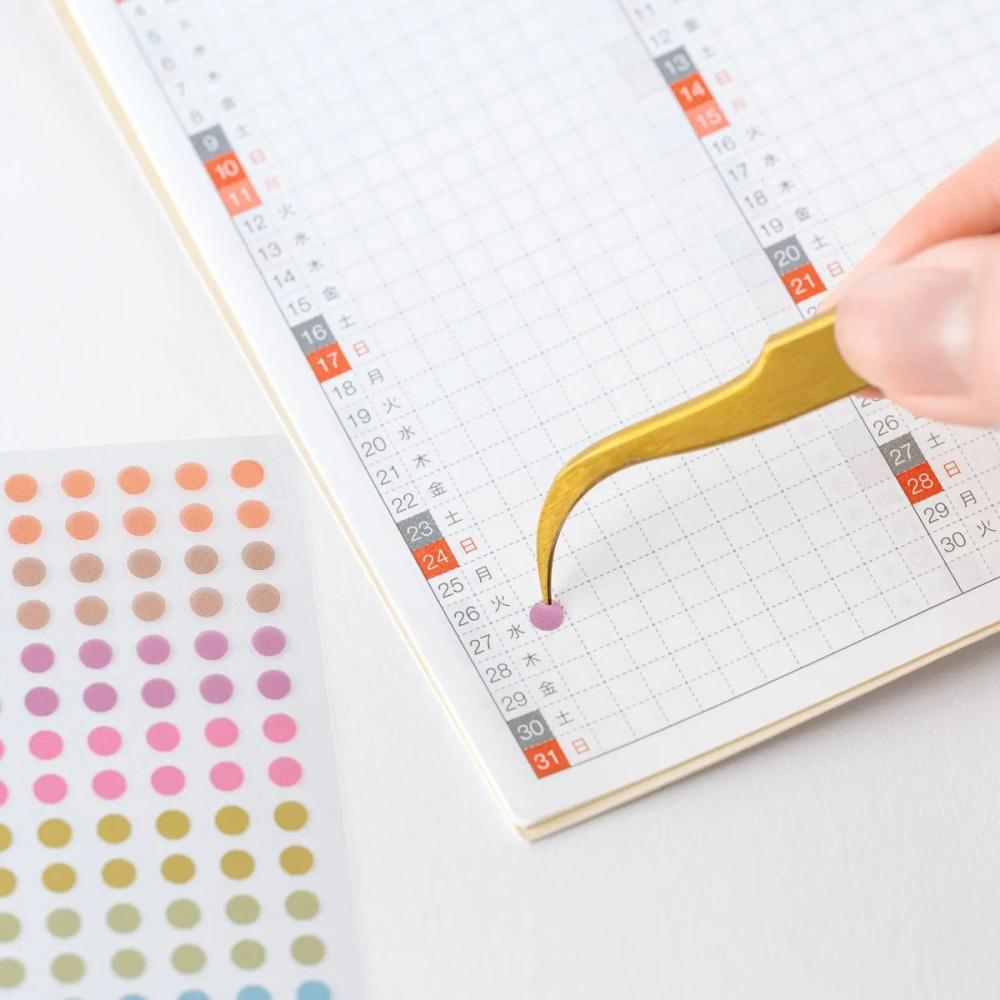 【預購】HOBO日手帳貼紙 TSUKI no IRO 透視圓點貼紙 月份代表色 手帳週邊 HOBONICHI-細節圖7