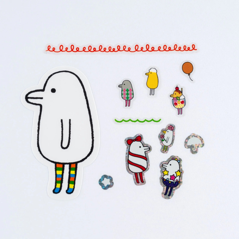 HOBO日手帳週邊 HOBOTORIDORI貼紙  HOBO小鳥貼紙 (三款可選)-細節圖3