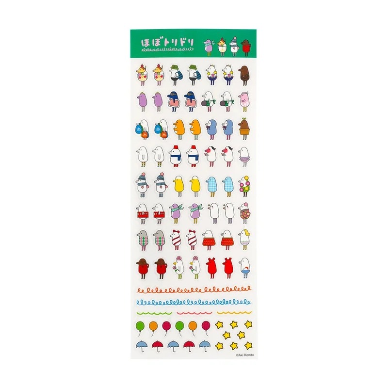HOBO日手帳週邊 HOBOTORIDORI貼紙  HOBO小鳥貼紙 (三款可選)-規格圖7