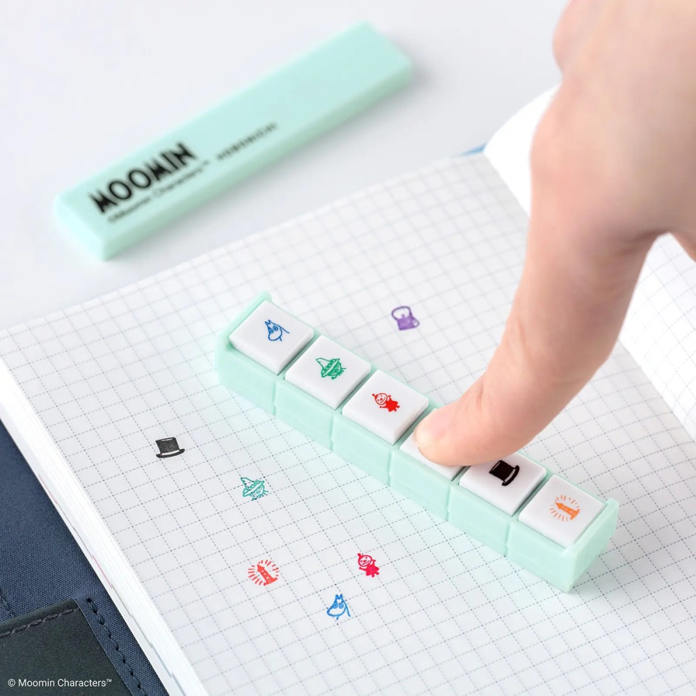 【現貨】Pochitto6 MOOMIN 壓壓浸透印 姆明 嚕嚕米 HOBO日 x KODOMO NO KAO-細節圖5