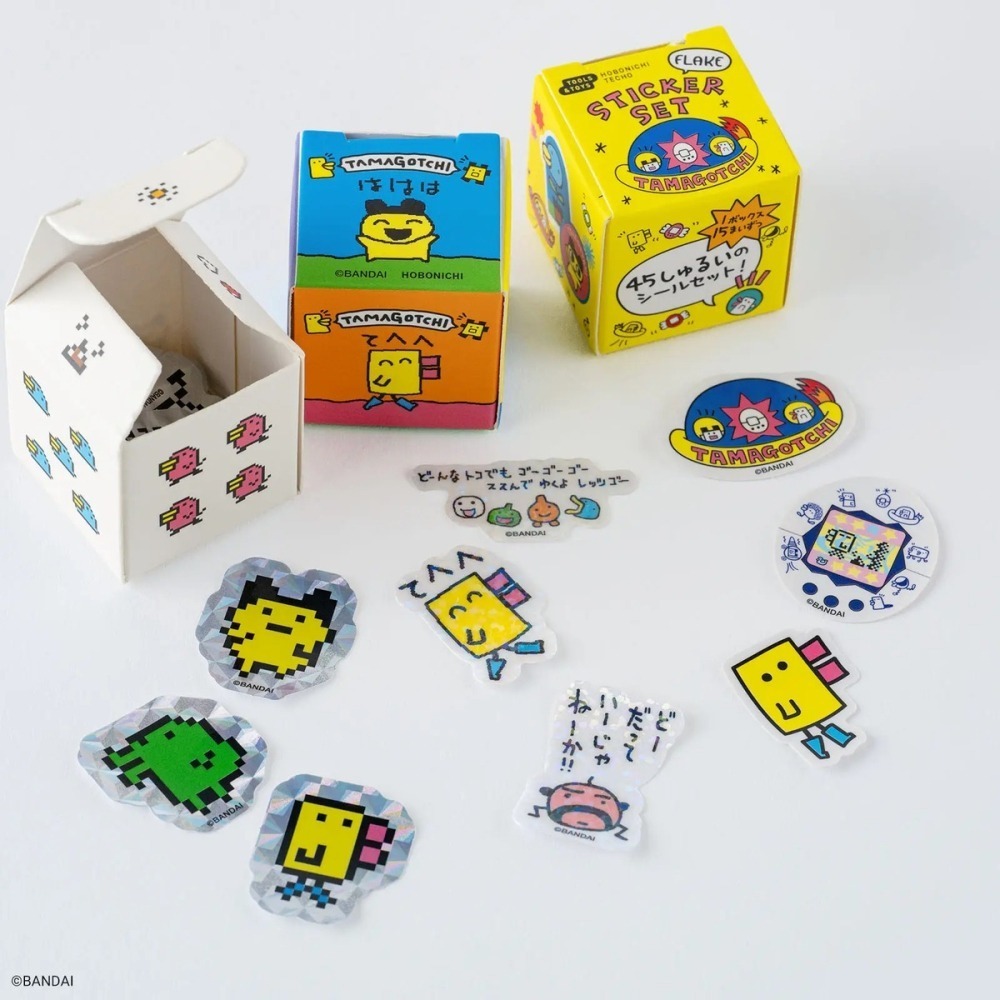【現貨】HOBO日手帳貼紙 tamagotchi 塔麻可吉 電子雞 寵物蛋 15張貼紙 x 3盒-細節圖2