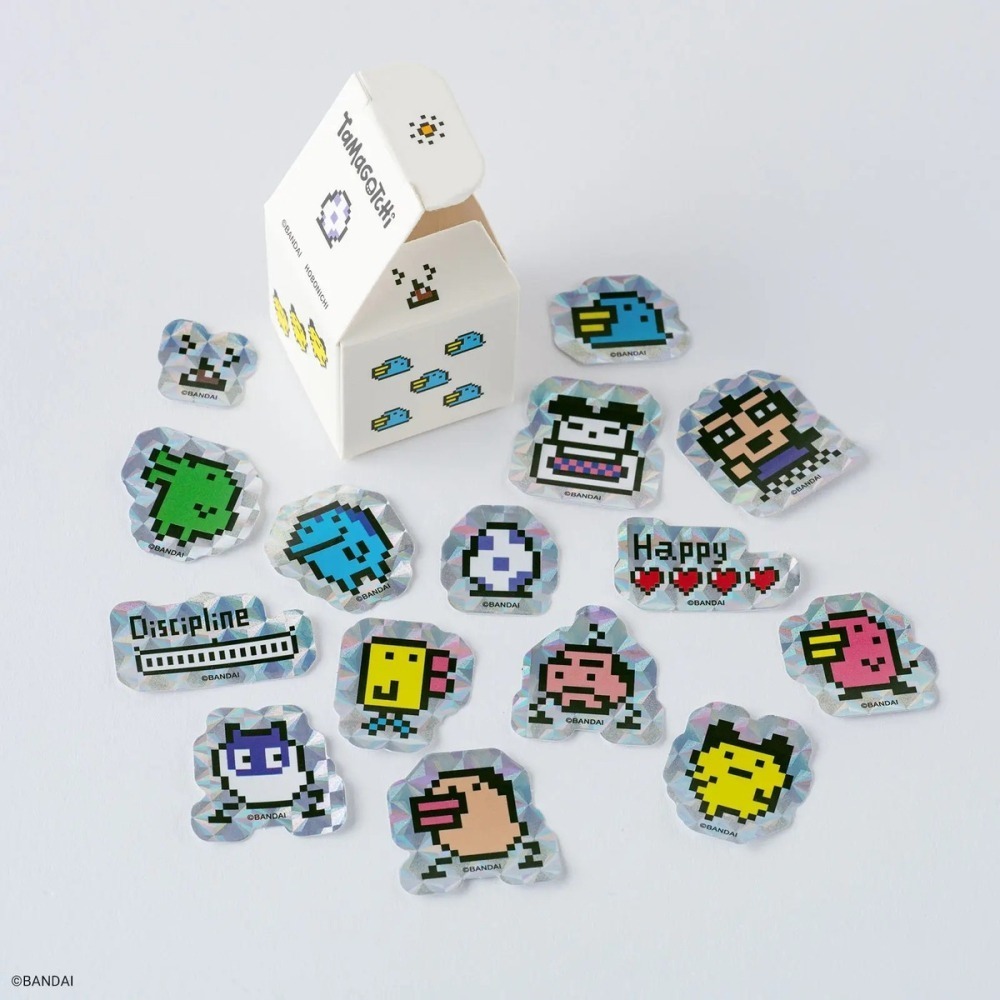 【現貨】HOBO日手帳貼紙 tamagotchi 塔麻可吉 電子雞 寵物蛋 15張貼紙 x 3盒-細節圖3