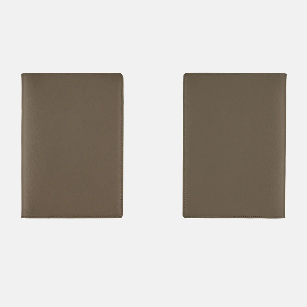 【預購】HOBO日手帳外皮 A5大本 Taut 暖灰x淺藍 牛皮書衣 瘦身版 牛革書皮 Gray Light Blue-細節圖6