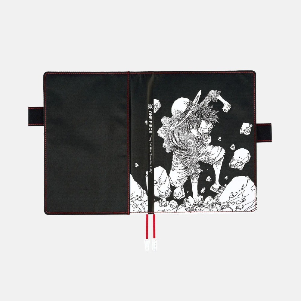 【現貨】HOBO日手帳外皮 A5大本 ONE PIECE 草帽魯夫 BLACK 海賊王 航海王 黑色 書皮書衣-細節圖6