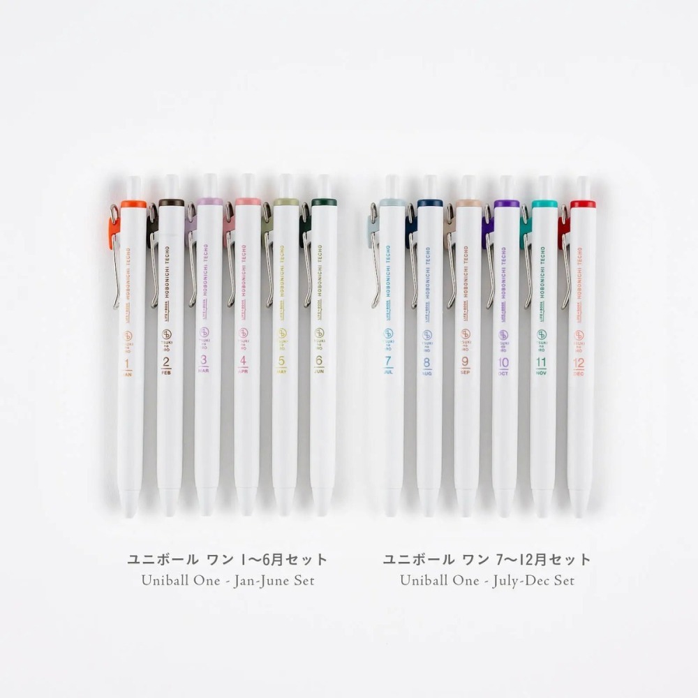 【現貨】HOBO日手帳週邊 TSUKI no IRO 月之色 Uni-ball one 圓珠筆0.38 六入共2款-細節圖3