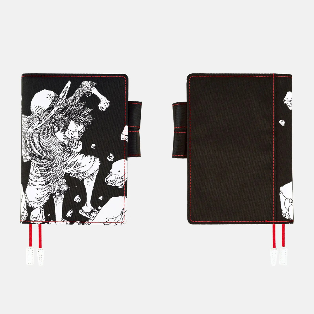 【現貨】HOBO日手帳外皮 A6文庫本 ONE PIECE 草帽魯夫 BLACK 海賊王航海王 書皮書衣-細節圖6