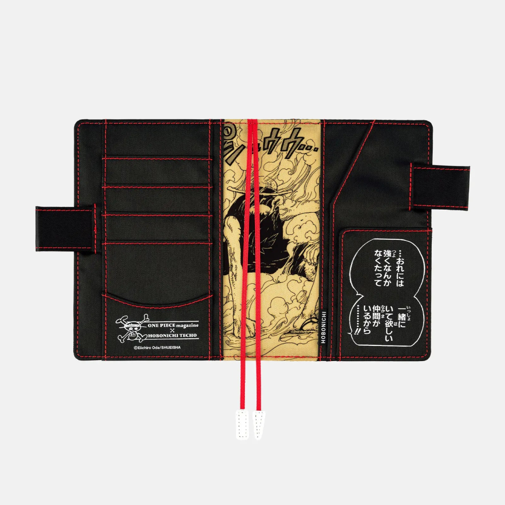 【現貨】HOBO日手帳外皮 A6文庫本 ONE PIECE 草帽魯夫 BLACK 海賊王航海王 書皮書衣-細節圖8