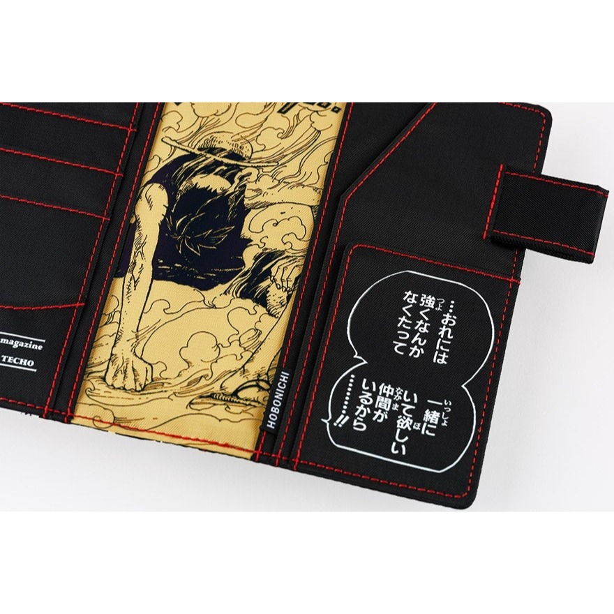 【現貨】HOBO日手帳外皮 A6文庫本 ONE PIECE 草帽魯夫 BLACK 海賊王航海王 書皮書衣-細節圖10