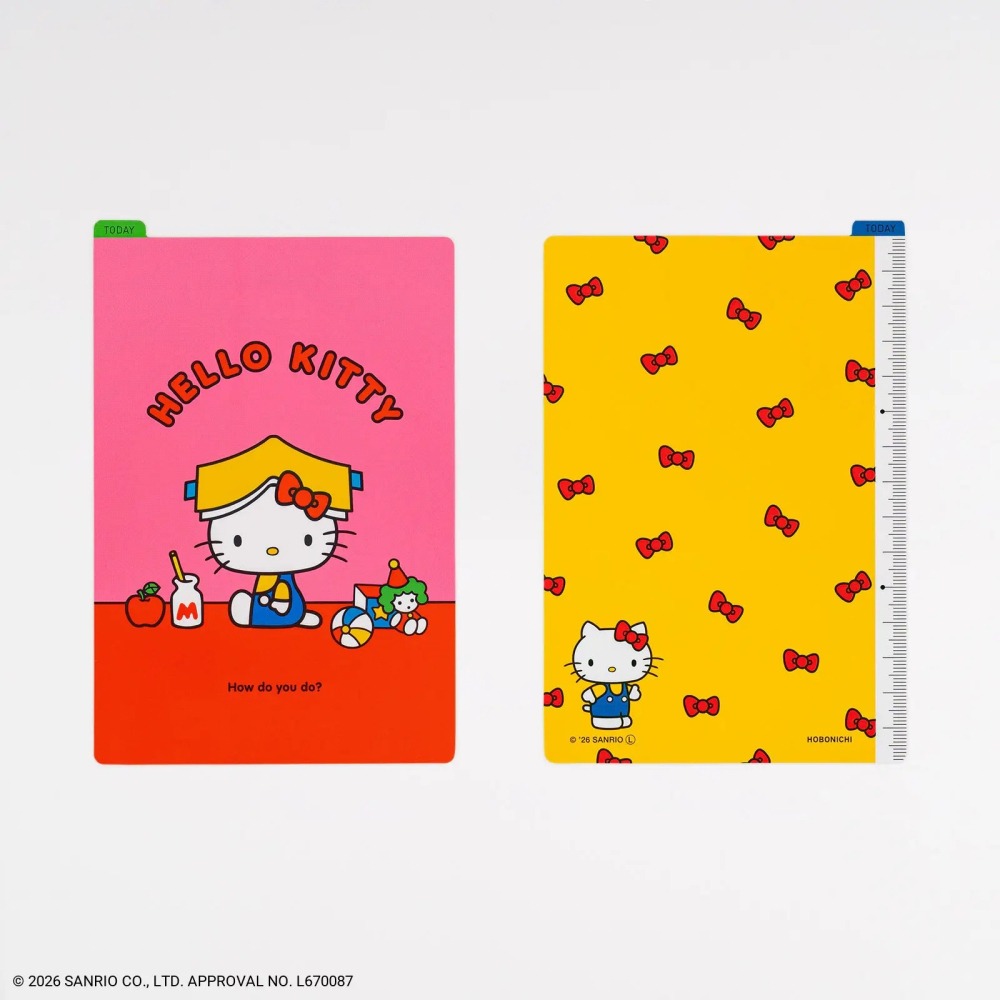【預購】HOBO日手帳 墊板尺 HELLO KITTY (A6/weeks/A5 三種尺寸) 我的房間/野餐/玩具箱-細節圖3