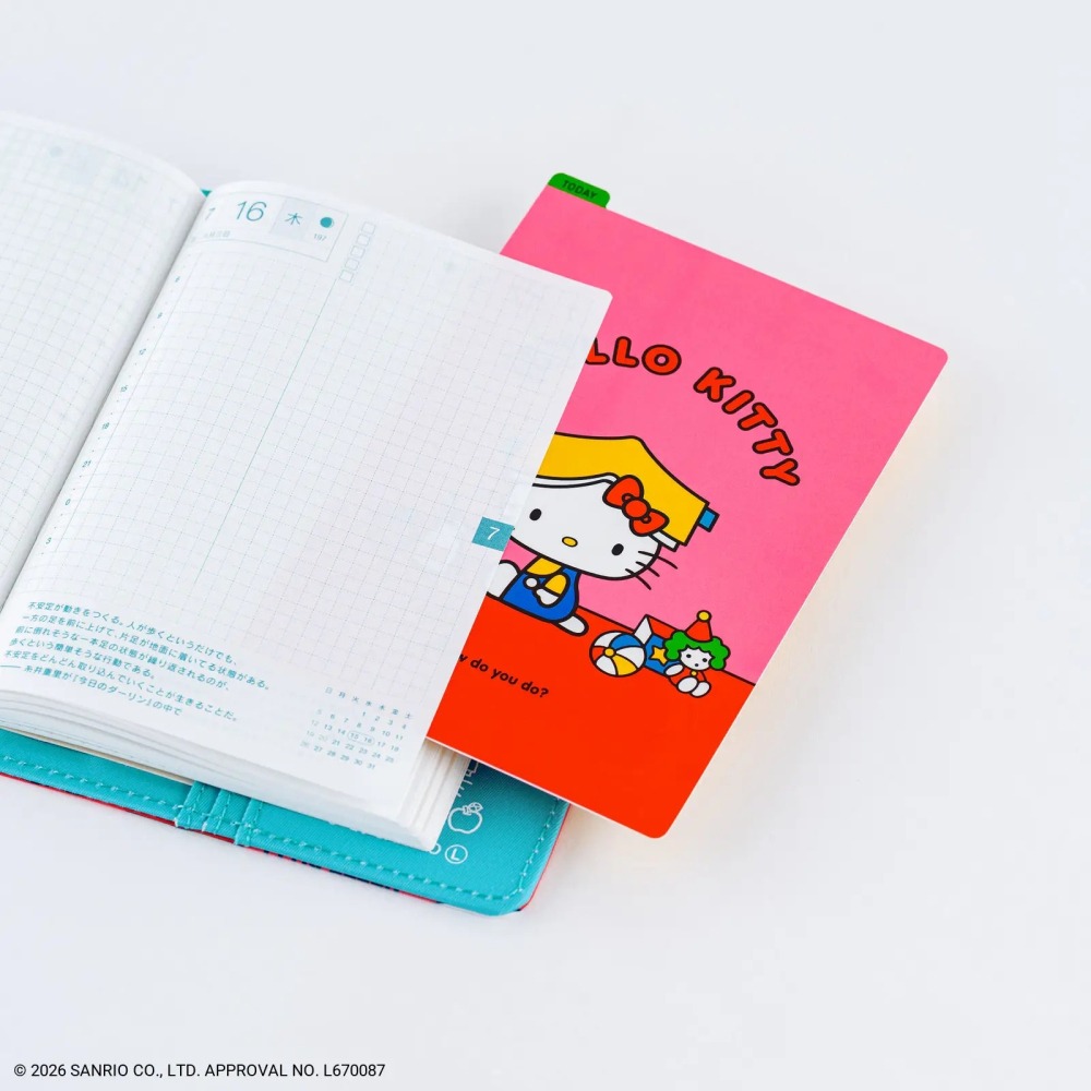 【預購】HOBO日手帳 墊板尺 HELLO KITTY (A6/weeks/A5 三種尺寸) 我的房間/野餐/玩具箱-細節圖6