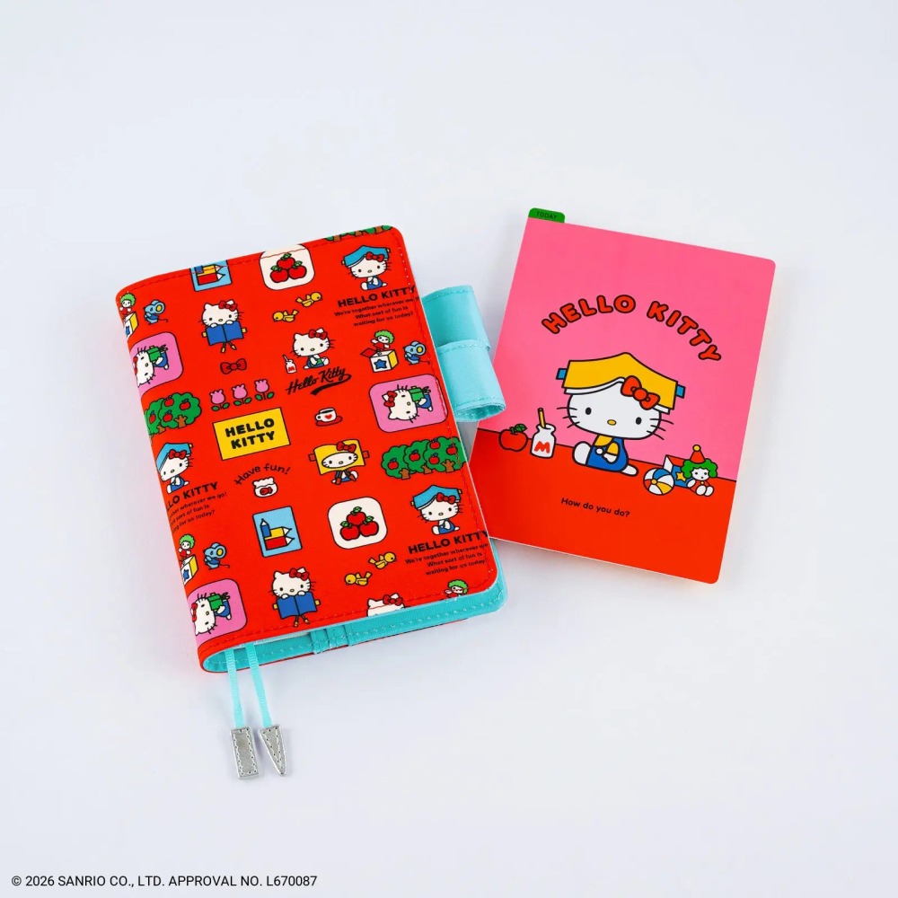 【預購】HOBO日手帳 墊板尺 HELLO KITTY (A6/weeks/A5 三種尺寸) 我的房間/野餐/玩具箱-細節圖7