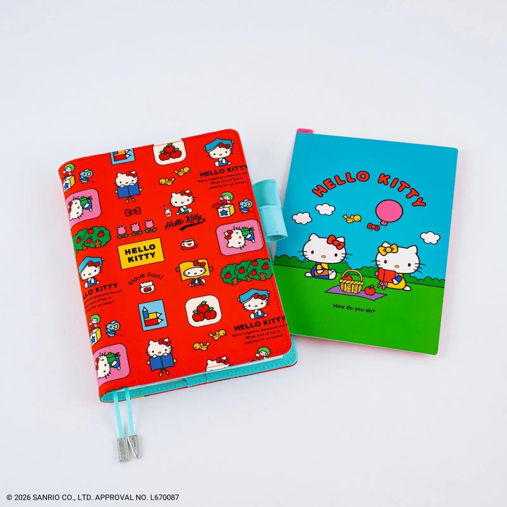 【預購】HOBO日手帳 墊板尺 HELLO KITTY (A6/weeks/A5 三種尺寸) 我的房間/野餐/玩具箱-細節圖8