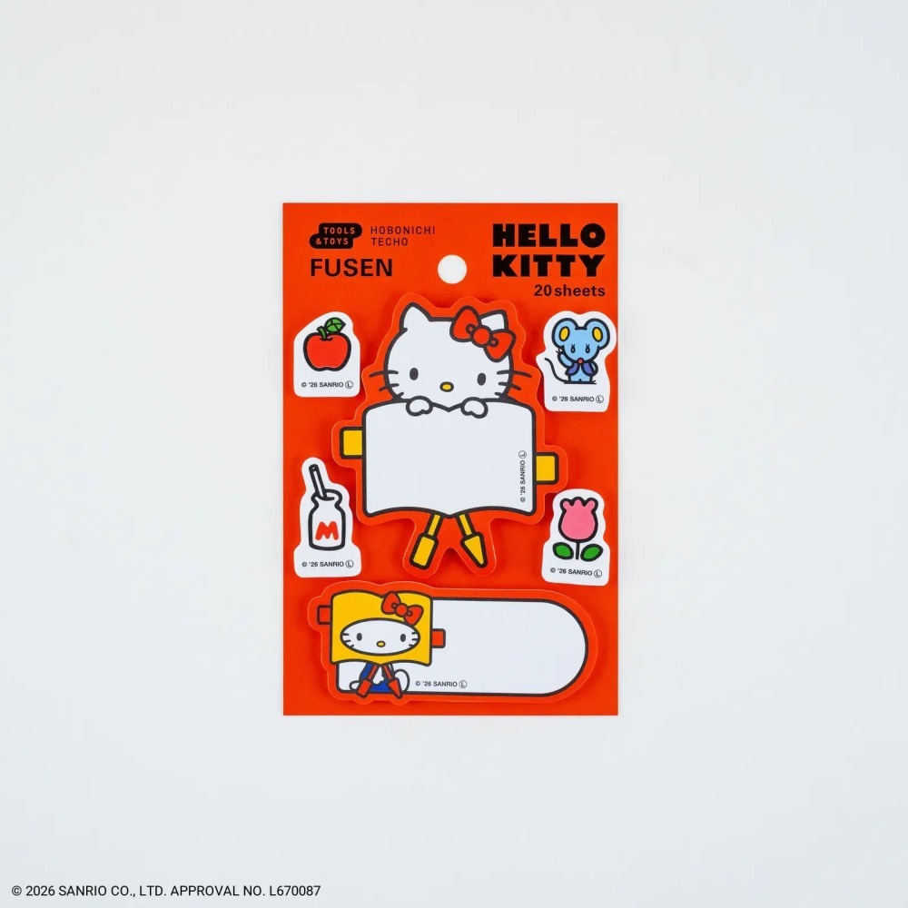 【預購】HOBO日手帳 HELLO KITTY 便利貼 FUSEN 便條紙 索引貼 HOBO手帳週邊 2027-細節圖2
