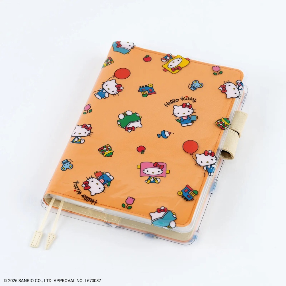 【預購】HOBO日手帳週邊 A5 Cover on Cover HELLO KITTY 歡樂時光 印花書套保護套2027-細節圖2