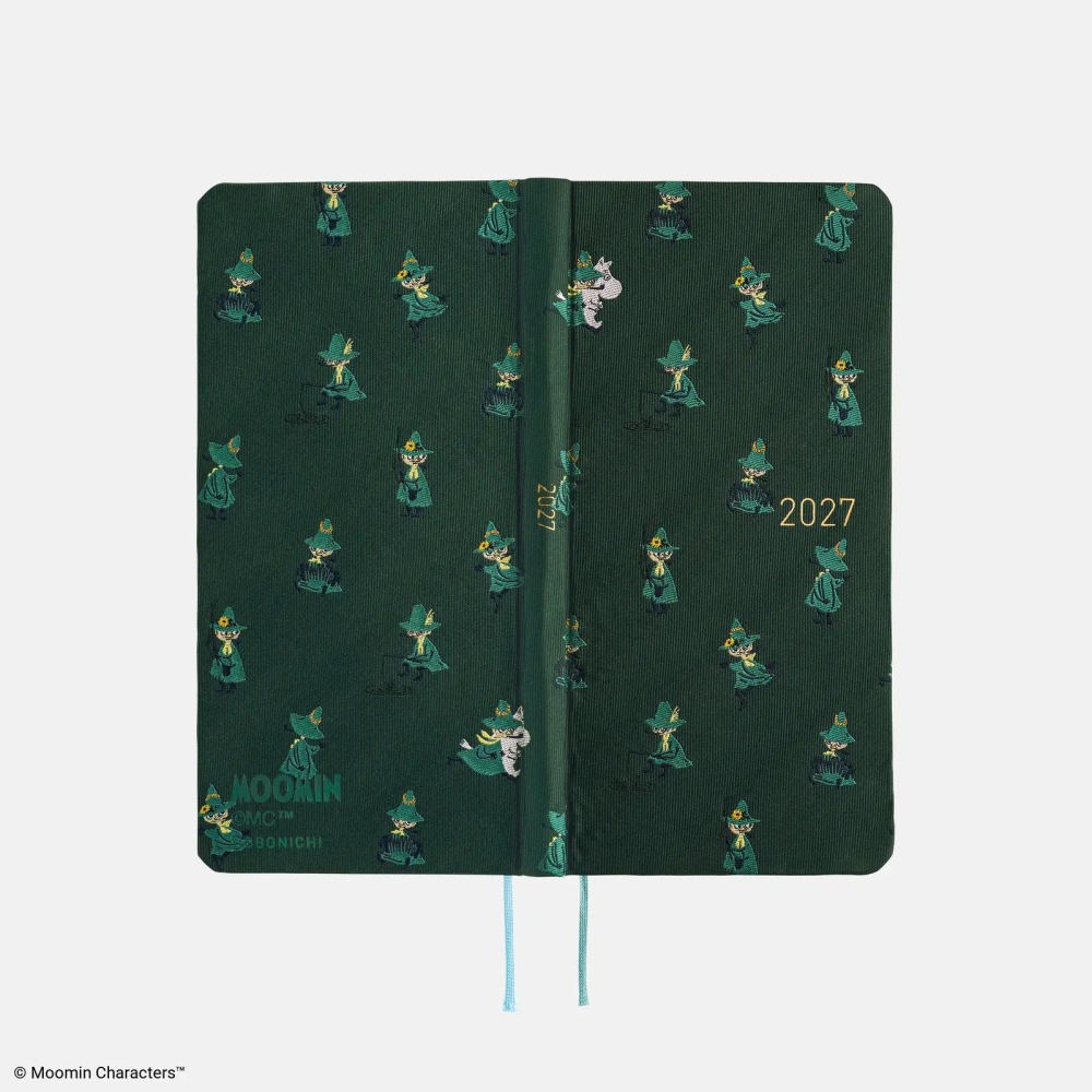 【預購】HOBO日2027年Weeks週手帳 MOOMIN 阿金的一天 姆明 嚕嚕米 日文特別版 特典三色筆黏貼式L夾-細節圖9