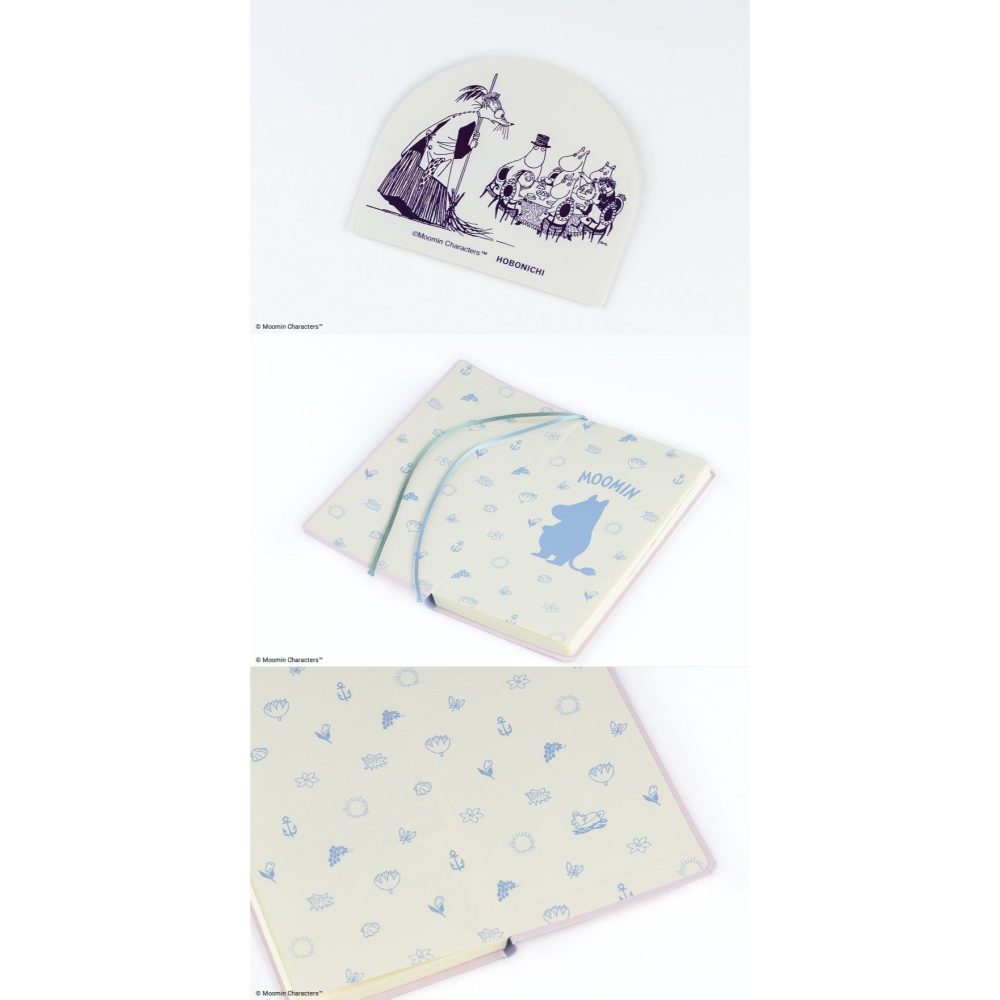 【預購】HOBO日2027年Weeks週手帳 MOOMIN 圍桌時光 姆明 嚕嚕米 日文特別版(特典三色筆黏貼式L夾)-細節圖10