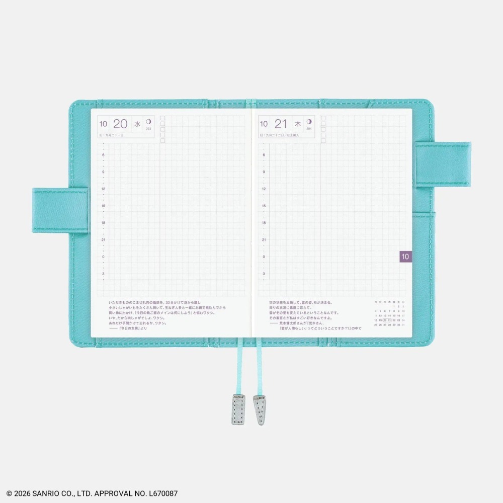【預購】HOBO日手帳外皮 A6文庫本 HELLO KITTY 手帳好朋友 書皮 書衣 Hobonichi 2027-細節圖7