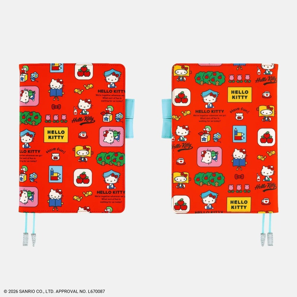 【預購】HOBO日手帳外皮 A5大本 HELLO KITTY 手帳好朋友 書衣 書皮 Hobonichi 2027-細節圖6