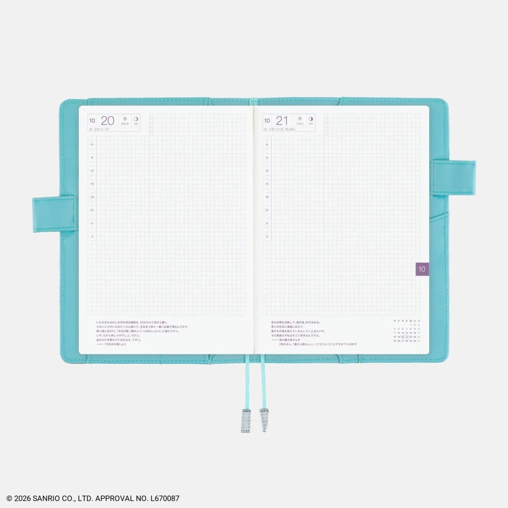 【預購】HOBO日手帳外皮 A5大本 HELLO KITTY 手帳好朋友 書衣 書皮 Hobonichi 2027-細節圖9