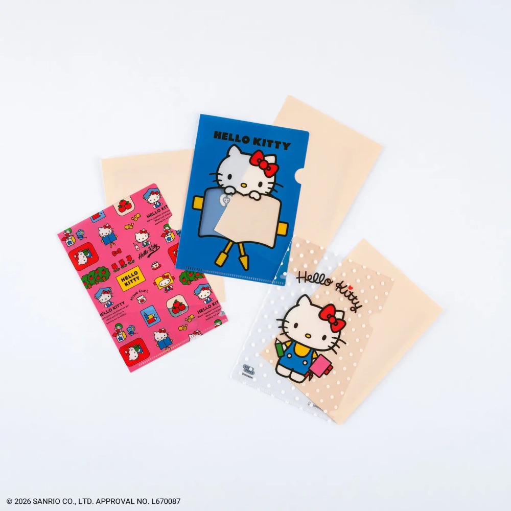 【預購】HOBO日手帳週邊 A6資料夾3入組 HELLO KITTY 文件夾 2027-細節圖3