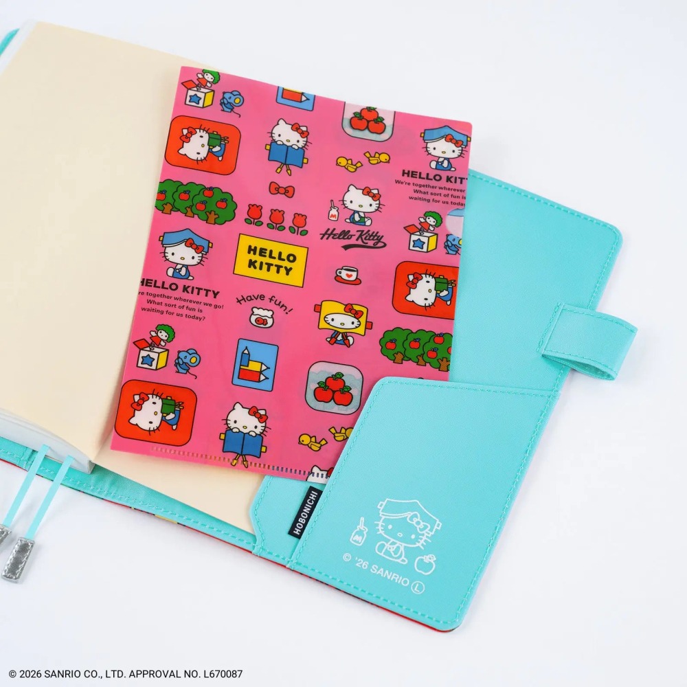 【預購】HOBO日手帳週邊 A5資料夾2入組 HELLO KITTY 文件夾 2027-細節圖2