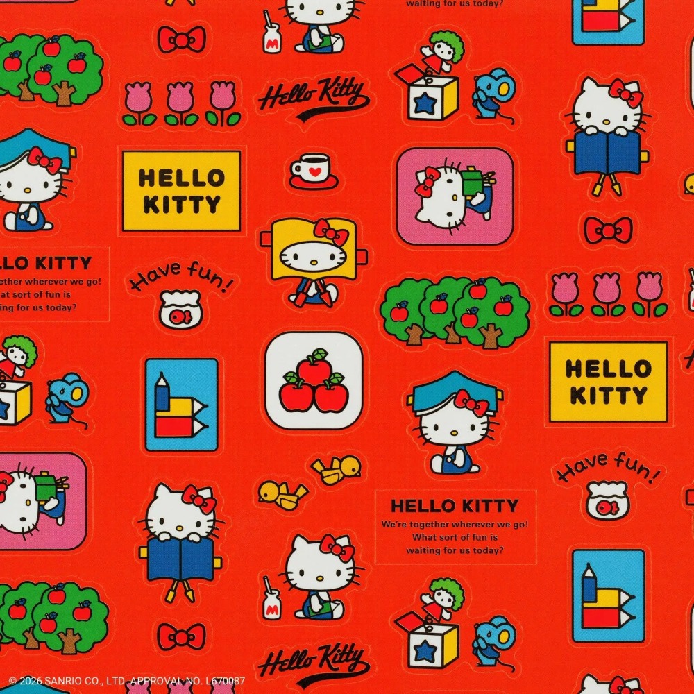 【預購】HOBO日手帳貼紙 HELLO KITTY 手帳好朋友 手帳週邊 HOBONICHI 2027-細節圖3