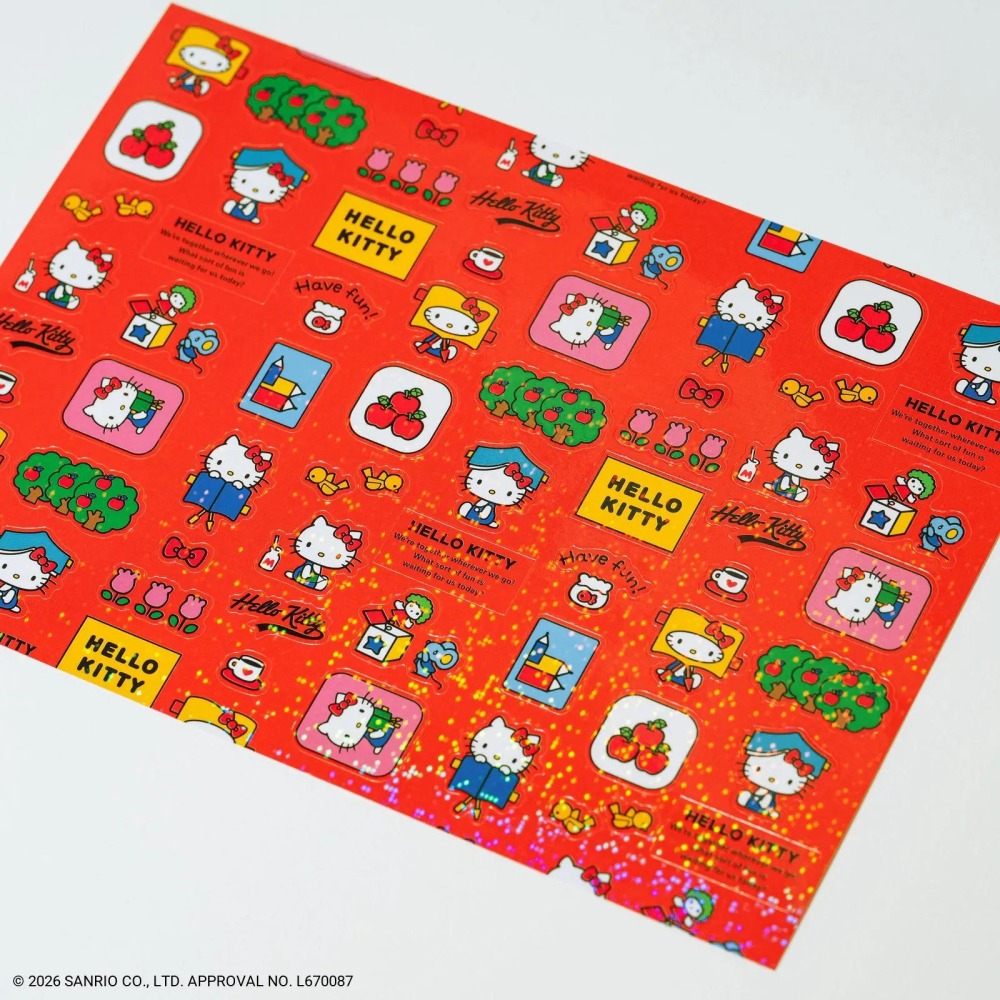 【預購】HOBO日手帳貼紙 HELLO KITTY 手帳好朋友 手帳週邊 HOBONICHI 2027-細節圖4