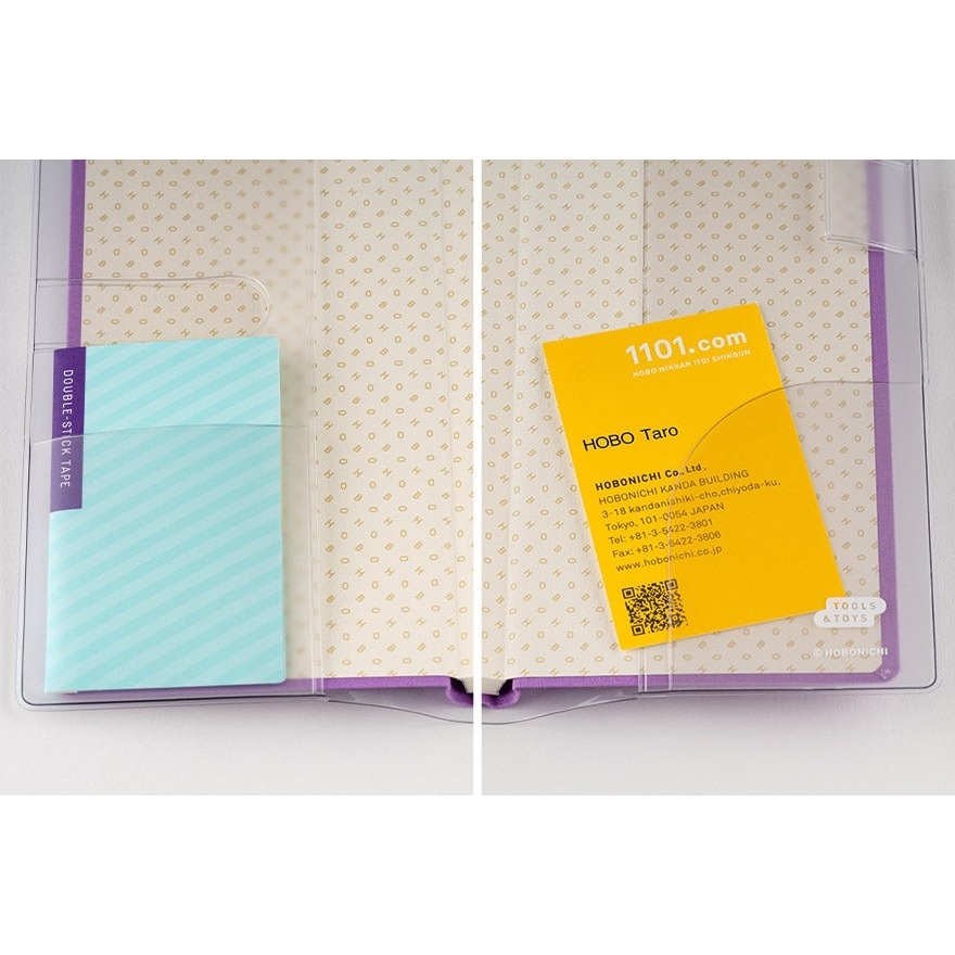 【預購】HOBO日手帳週邊 Weeks Cover 渡邊良重 點點格紋 週手帳 圖案印花透明書套保護套 2027-細節圖7