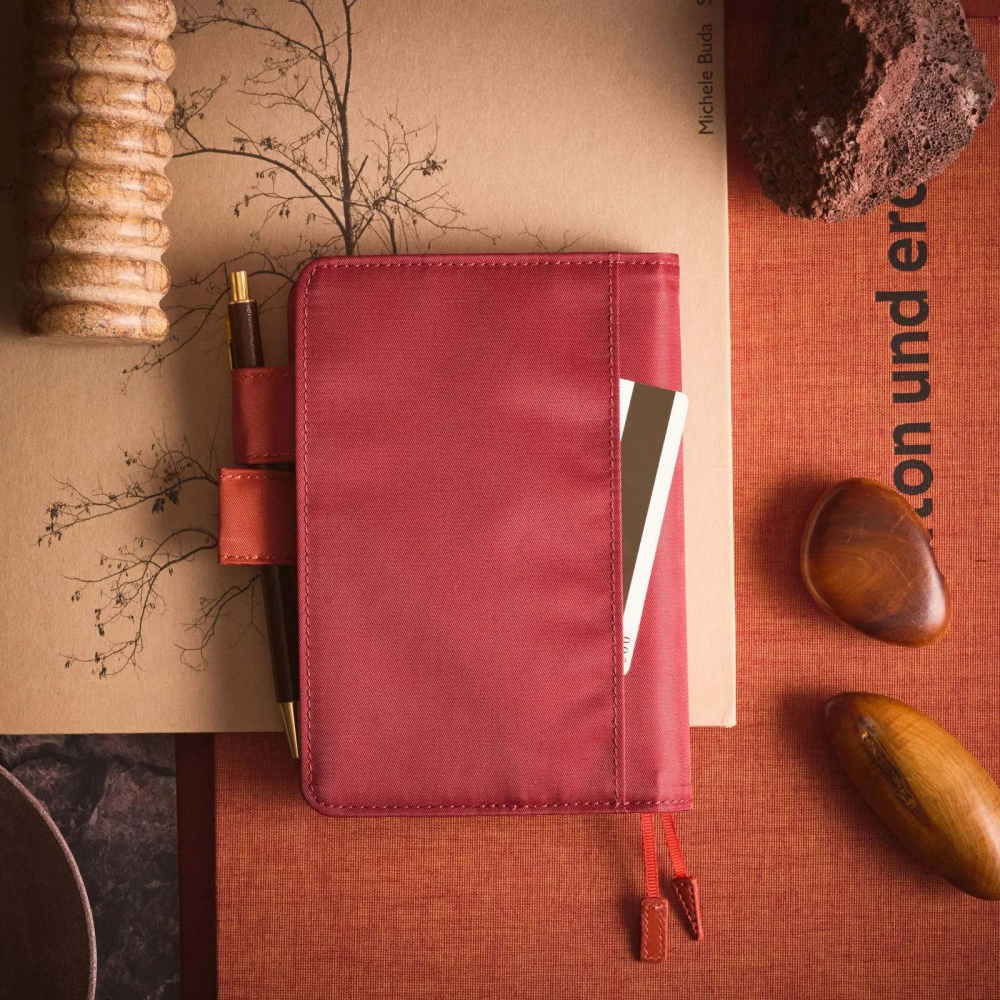 【預購】HOBO日手帳外皮 A6文庫本 Bordeaux Terracotta 酒紅陶土 純色系列 書皮書衣 2027-細節圖4