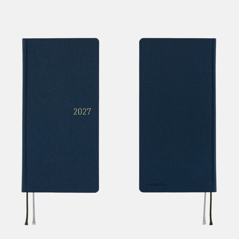 【預購】HOBO日2027年Weeks週手帳 Midnight Blue 午夜藍 純色系列 日文/英文版(特典三色筆-細節圖6