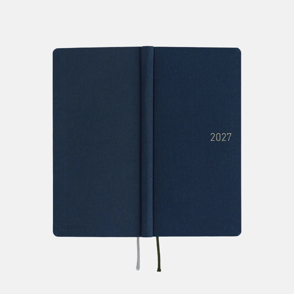 【預購】HOBO日2027年Weeks週手帳 Midnight Blue 午夜藍 純色系列 日文/英文版(特典三色筆-細節圖7