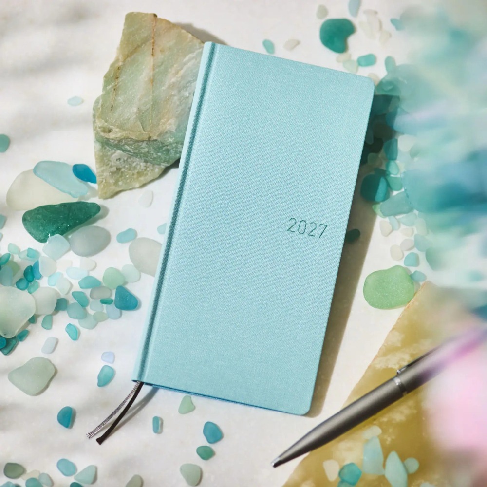 【預購】HOBO日2027年Weeks MEGA Sea Glass 海玻璃 純色系列 日文/英文版 週手帳 特典三色筆-細節圖2
