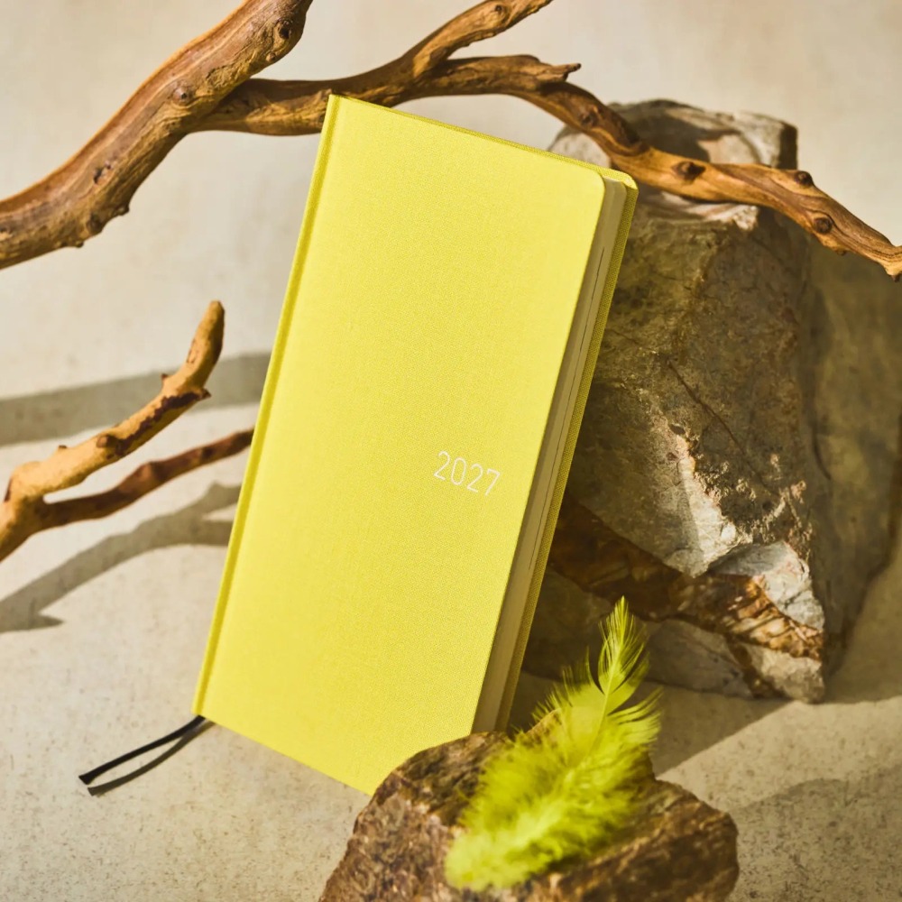 【預購】HOBO日2027年Weeks MEGA Canary Yellow 金絲雀黃 純色系列 日文/英文版 週手帳-細節圖3