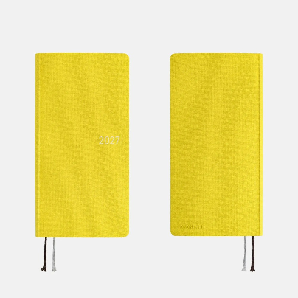 【預購】HOBO日2027年Weeks MEGA Canary Yellow 金絲雀黃 純色系列 日文/英文版 週手帳-細節圖6