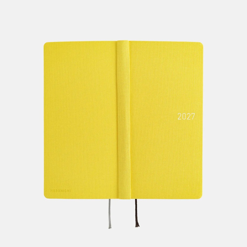 【預購】HOBO日2027年Weeks MEGA Canary Yellow 金絲雀黃 純色系列 日文/英文版 週手帳-細節圖7