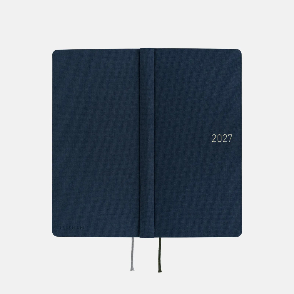 【預購】HOBO日2027年Weeks MEGA Midnight Blue 午夜藍 純色系列 日文/英文版 週手帳-細節圖7