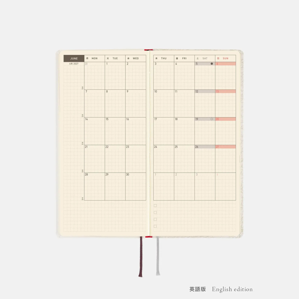 【預購】HOBO日2027年Weeks週手帳 李歐・李奧尼 田鼠阿佛 poet 日文/英文版(特典三色筆黏貼式L夾)-細節圖10
